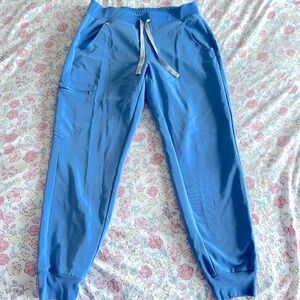 FIGS Zamora jogger scrub pants- SMALL/PETITE- ceil blue color